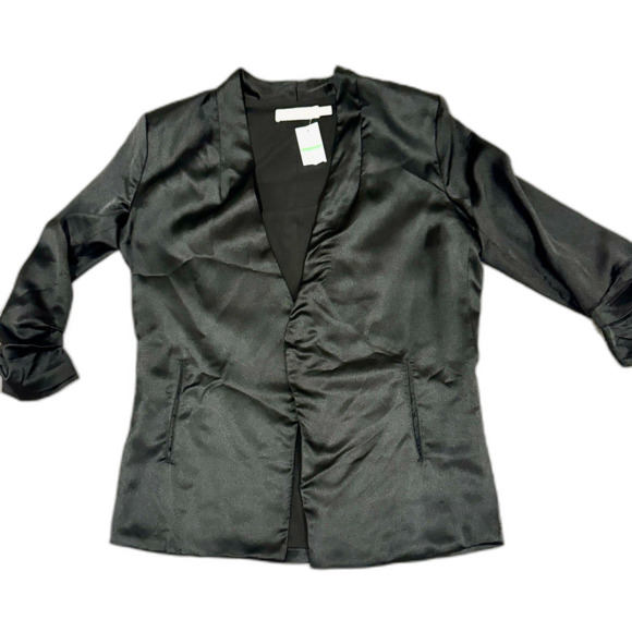 NWT - Bishop + Young Icon Blazer in Black Satin - Women's Large - Picture 6 of 9